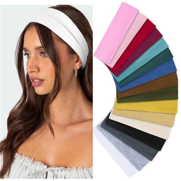 Headbands for Women Non Slip 16 Pack Multicolor Womens Head Bands, MULTICOLOR - Picture 1 of 2